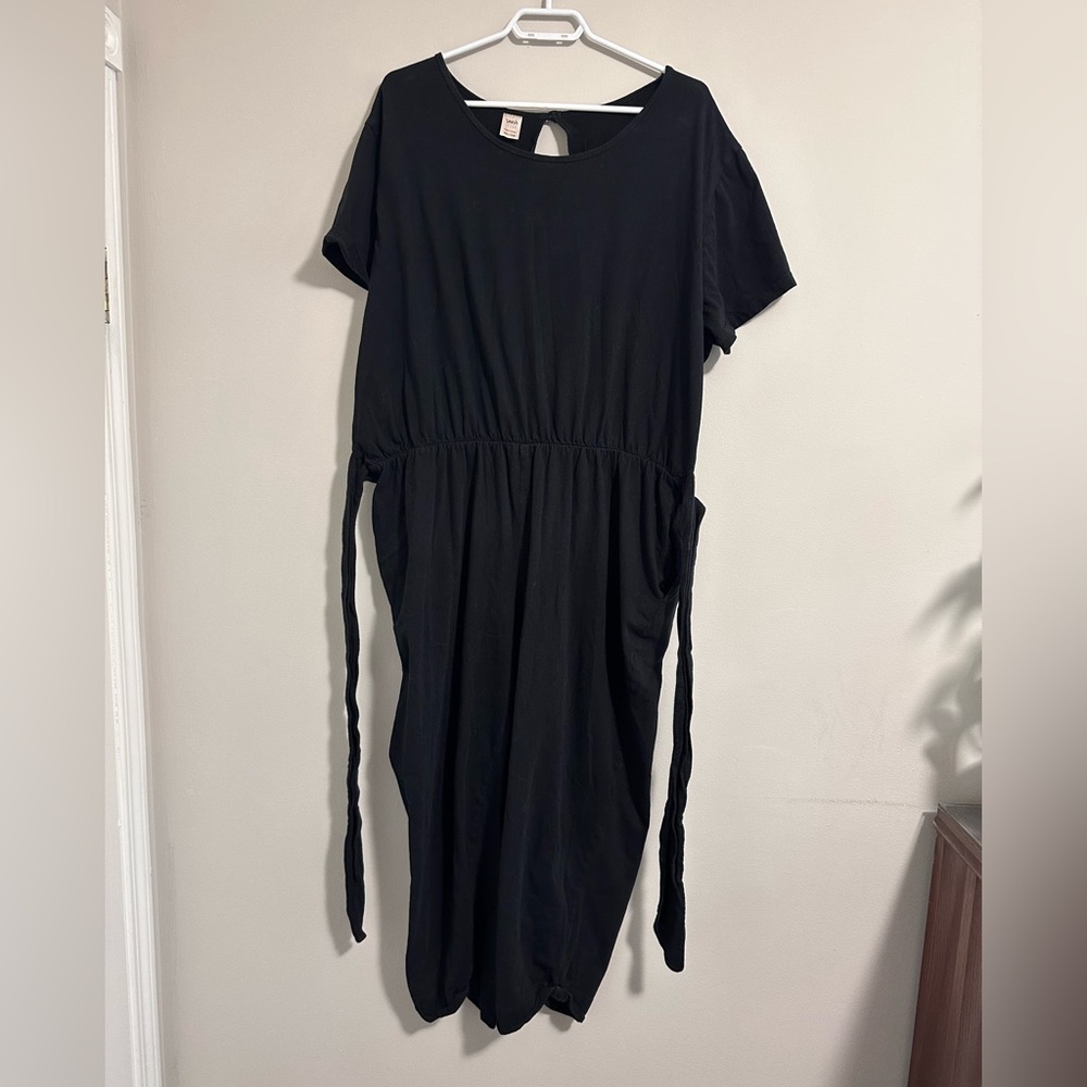 Smash + Tess Black Romper With Tie Waist